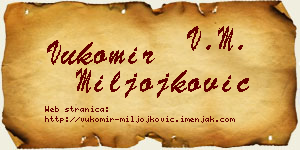 Vukomir Miljojković vizit kartica